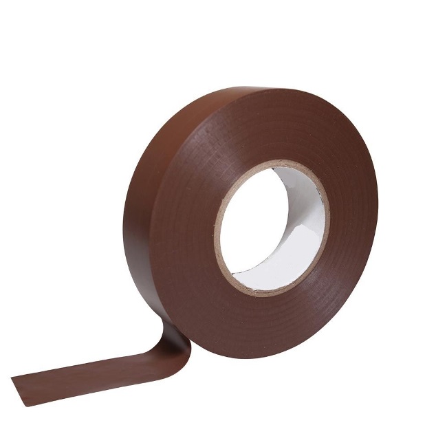 Cinta aislante autoextinguible  20mtx19mm  marron 