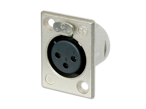 Nc3fp-1 conector xlr hembra de panel 3 pin neutrik original