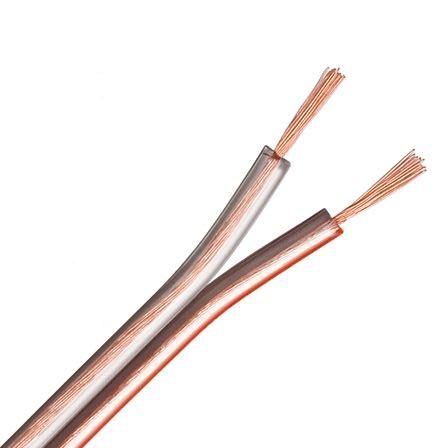  2x1,00 cca  cable altavoz paralelo polarizado transparente carrete 100m 