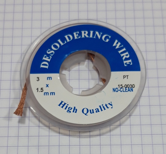 Malla desoldar no-clean 1.5mmx3mt  
