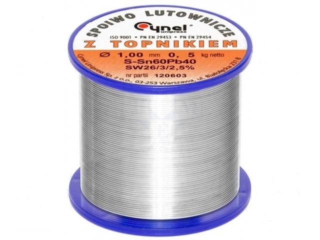 Estaño resina 60/40 2.2flux 0.8mm|500g // solder wire