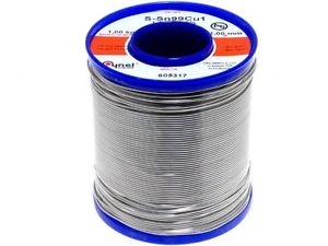 Estaño resina 60/40 2,5% flux 1mm/1000gr 5 almas