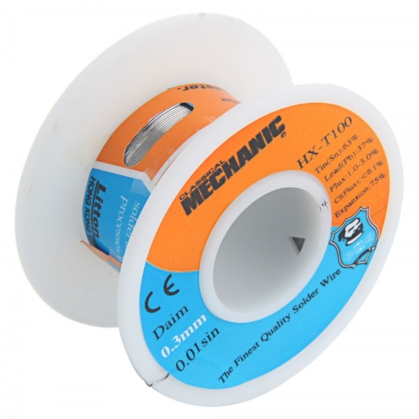 Estaño resina 63/37 0.3mm/60gr  flux:3% expansion:75%