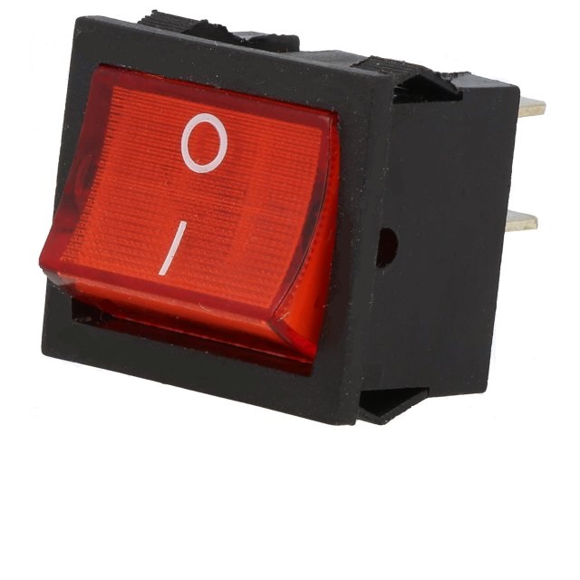 Dpst 4pin interruptor basculante r0cker 2 pos. on-off 6a/250v rojo con neon