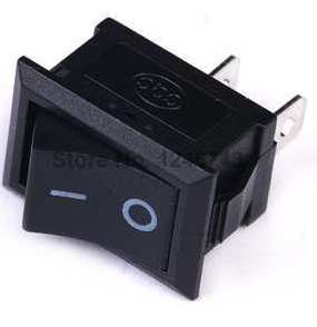 Xl601-11 on-off interruptor basculante negro 250vac/3amp. 13x8mm