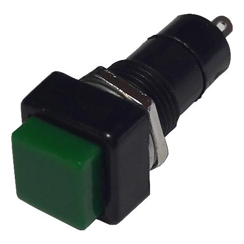 On-off interruptor 2 posiciones color verde (cuadrado)  