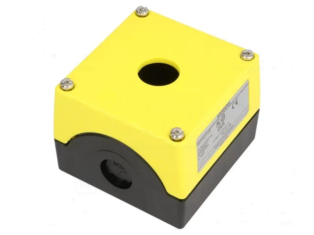 Carcasa para int. de emergencia 85x85x64mm color amarillo siemens