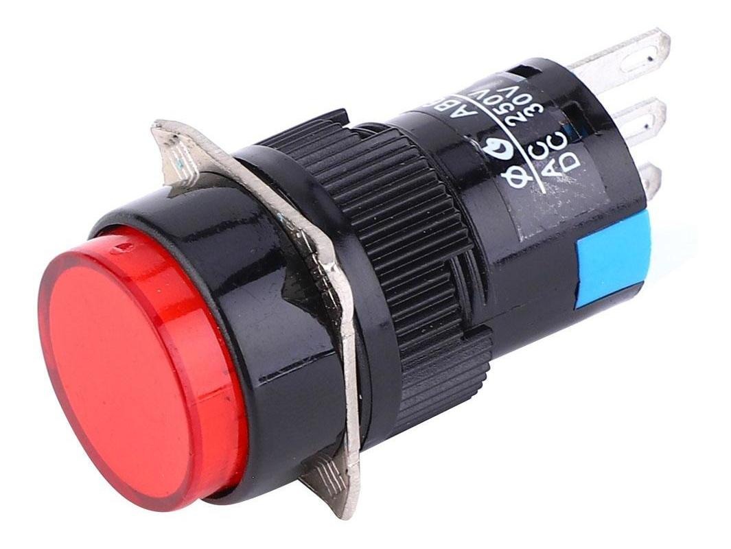 Ab6-a interruptor on-off ø:16mm color rojo 250vac/3amp.