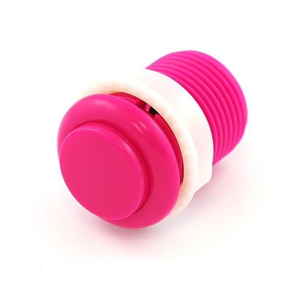 Arcade pulsador rosa  33mm  12v/1amp. 