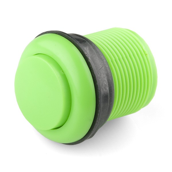Arcade pulsador verde  33mm  12v/1amp. 