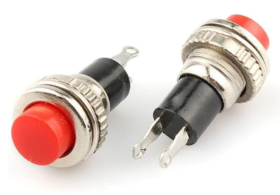 Ds-316 off-(on) pulsador rojo 250v/0.5a m:10mm 