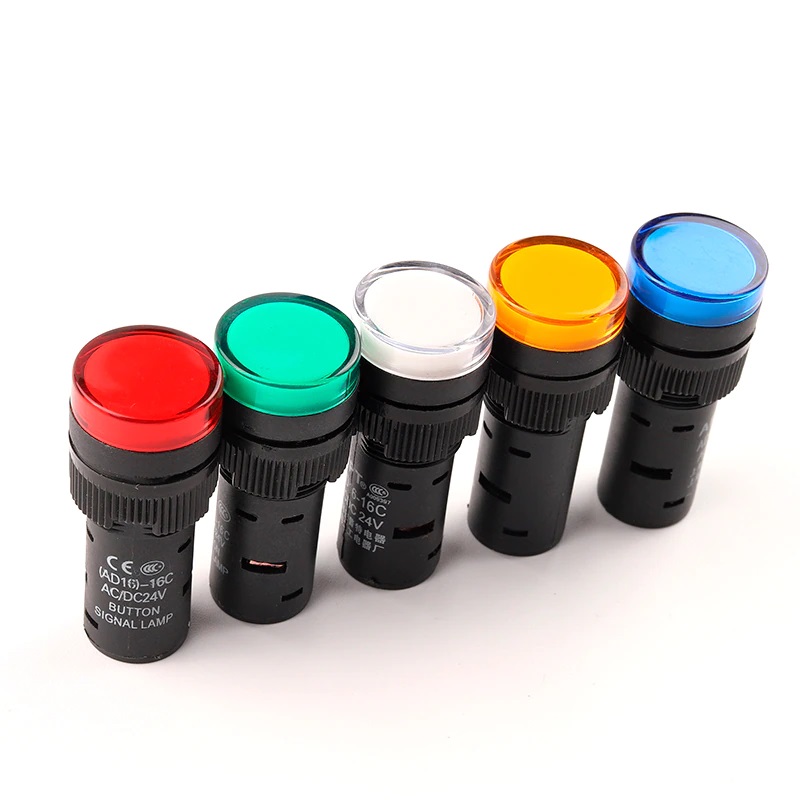 Ad16-16c indicador verde 24vdc  16mm 