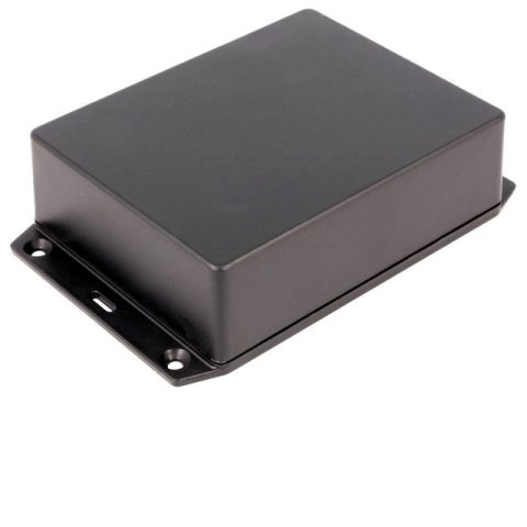Caja experimental negra 94x121x38mm con aletas (hammond)
