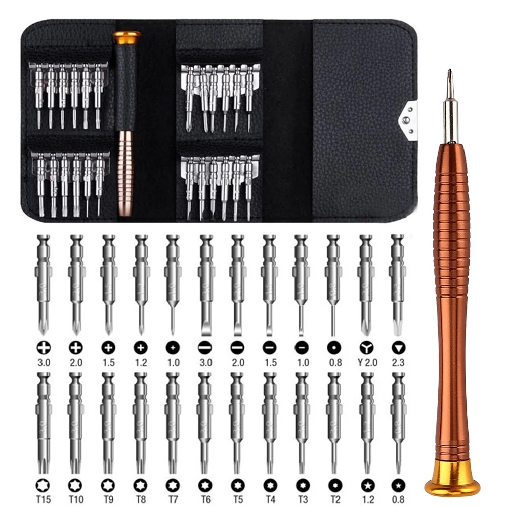 25 en 1 kit destornillador con cartera para telefonia movil 