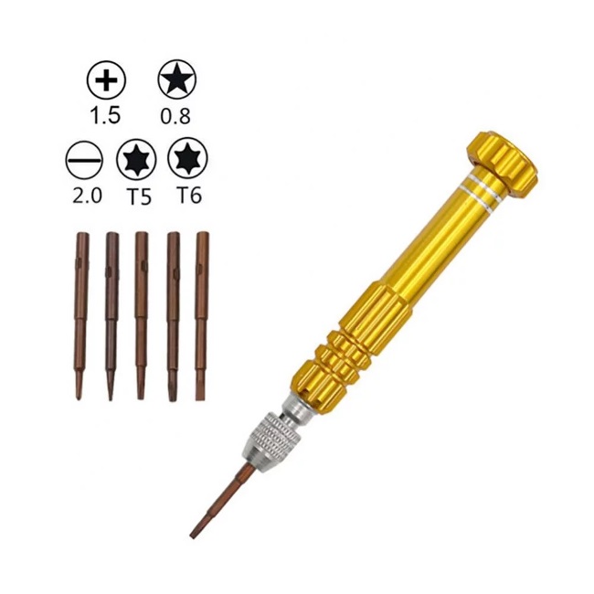 Kit 5 en 1  destornilladores para iphone y otros 
