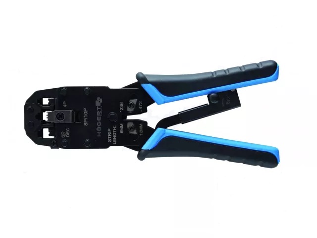 Alicate/crimpadora modular para rj48/rj50 10 vías
