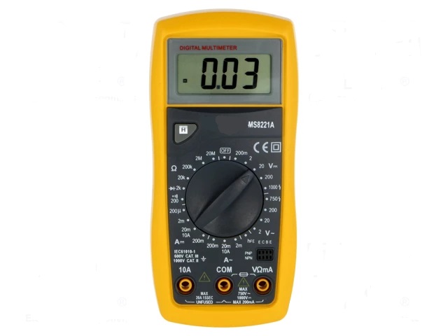 Ms8221a polimetro digital, lcd 3.5 dig. (1999)