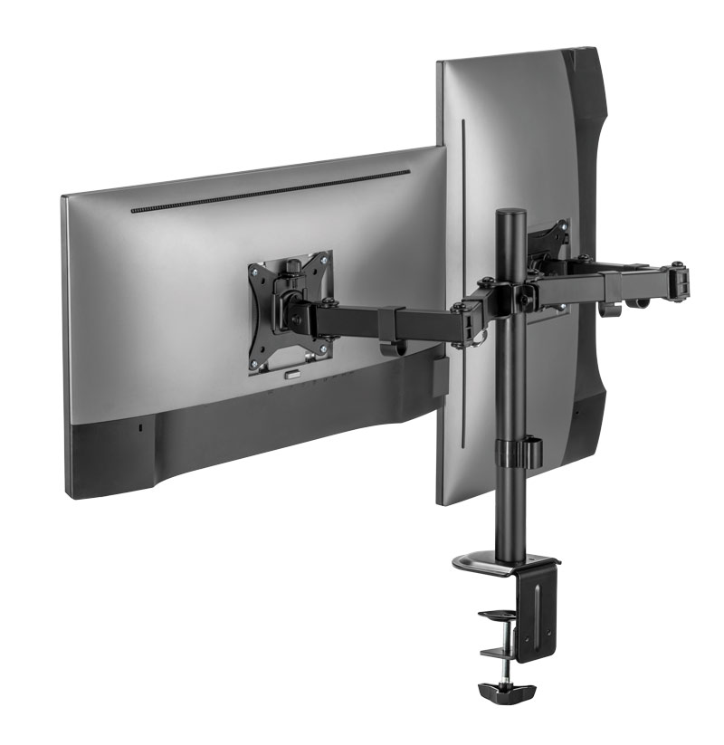 Soporte de mesa 2 monitores lcd  vesa: 75/100 