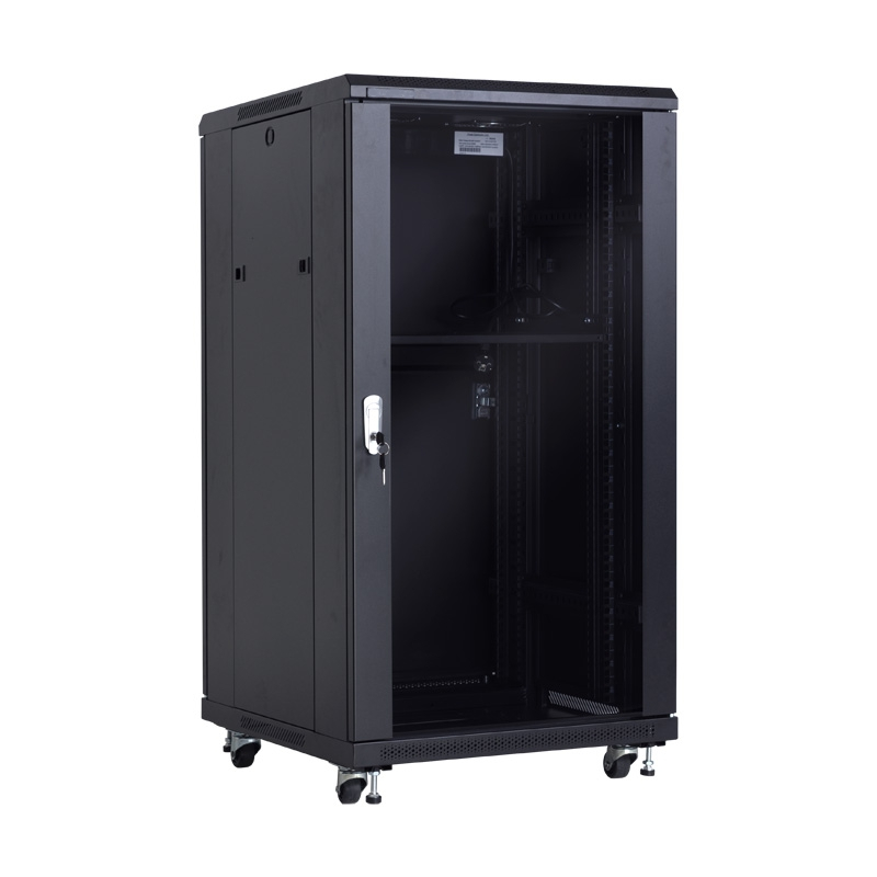 Rack 19"  22u 600x600x1200mm con puerta y ruedas