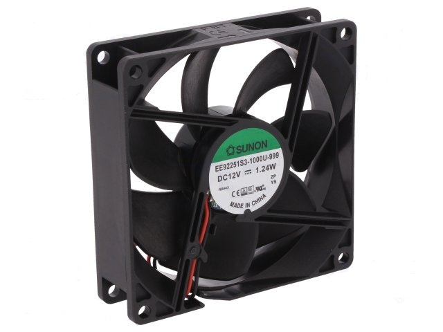92x92x25mm dc12v ventilador friccion 28db
