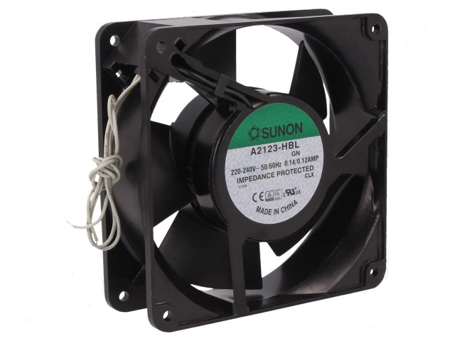 120x120x38mm ac230v ventilador de bolas 45dba 163m3(sunon)