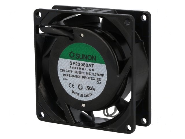 80x80x25mm ac230v ventilador rodamiento bolas