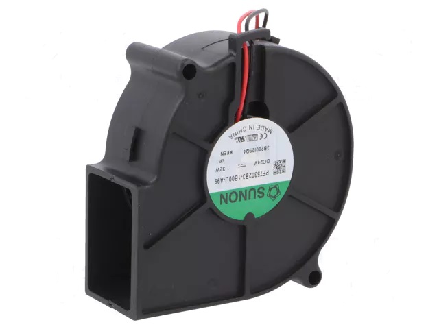 75x75x30mm dc24v ventilador turbina, 18m3, 33dba (sunon)