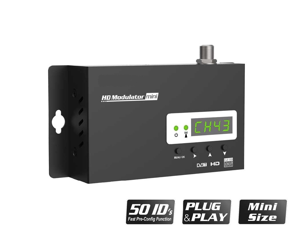 Modulador digital mini rf hdmi full hd a dvbt-t 1080p