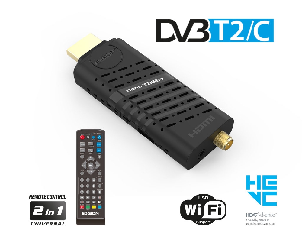 Tdt nano t265+ dvb-t/c 