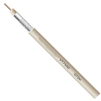 Vt7500 cable coaxial rg6   d:6.8mm/1.13mm  