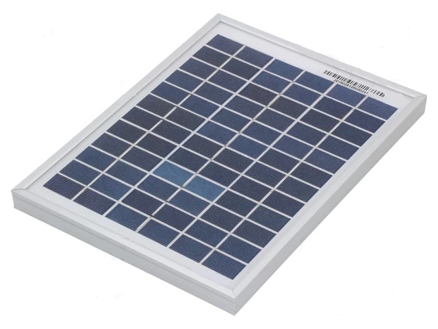 Placa solar fotocelulas silicio policristalino 5w, 18.2v,  251x186x17mm
