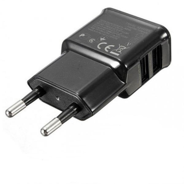 Cargador de red 2xusb 5v/2amp/10w color negro 