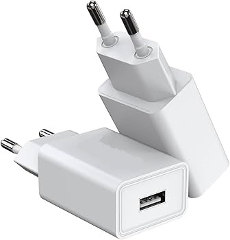 Cargador de red con usb para moviles 5v, 3a, 15w blanco