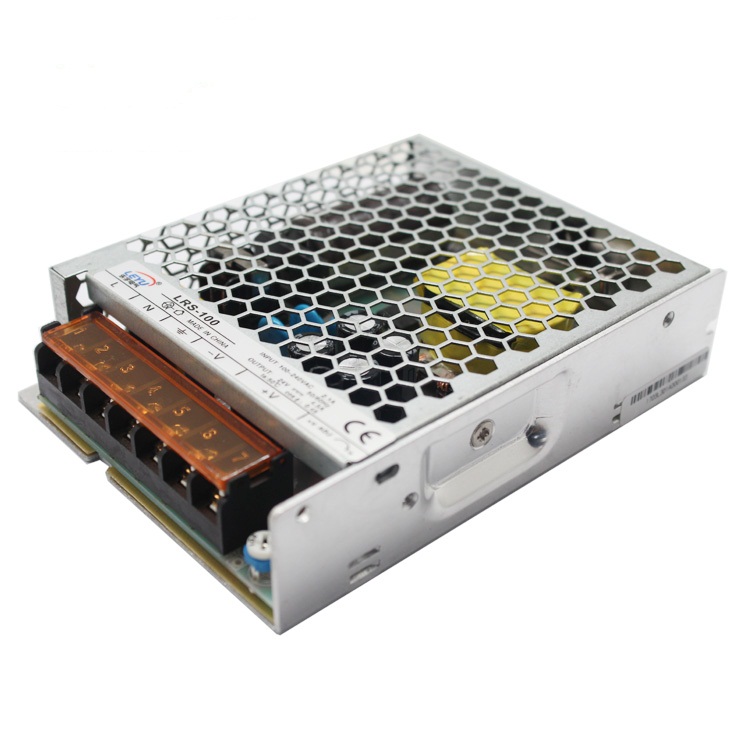 Lrs-100-12v, 100w, 8a,   alimentador industrial slim 129x97x30mm