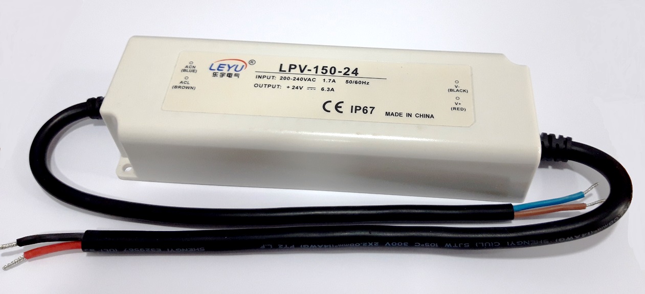 Lpv-150-24v, 150w, 24v, 6.3a, ip67, alimentador encapsulado 