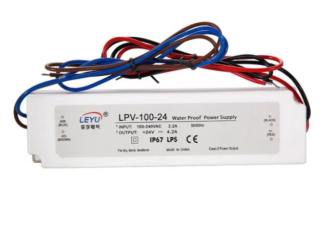 Lpv-100-24v, 120w, 24v, 6.3a, ip67, alimentador encapsulado 