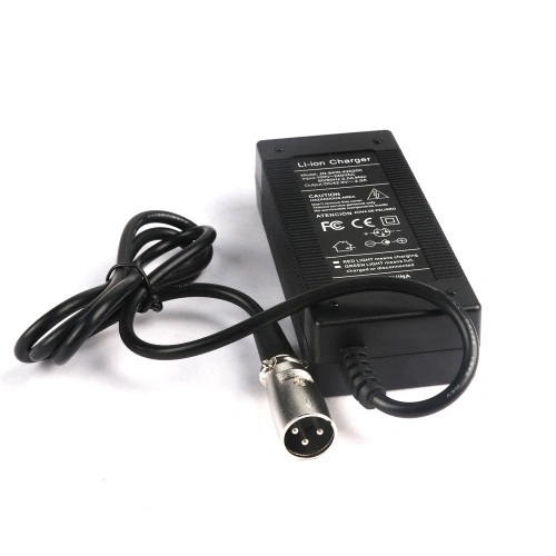 42vdc/2amp./ 84w cargador li-ion para ebike, conector xlr 3pin