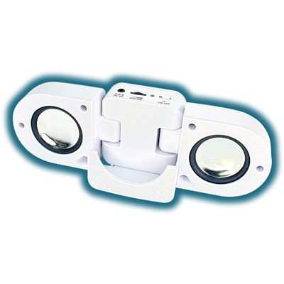 (out) cd018 mini altavoces estereo activos ipod-mp3 blancos 