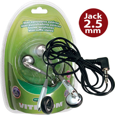 Sdh205 mini auriculares estereo jack 2.5mm 