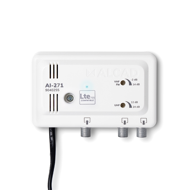 Amplificador interior de 2 salidas, lte700 alcad ai-271