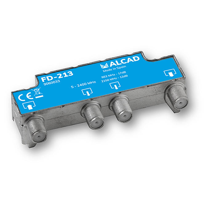 Derivador fi de 2 salidas, 17 db, compensado alcad fd-213