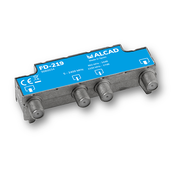 Derivador fi de 2 salidas, 24 db, compensado alcad fd-219