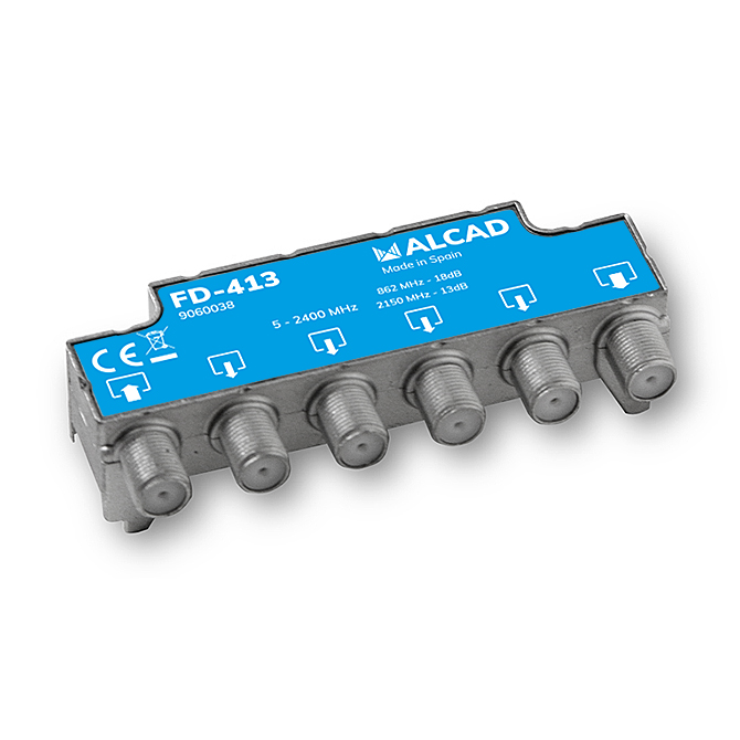 Derivador fi de 4 salidas, 18 db, compensado alcad fd-413