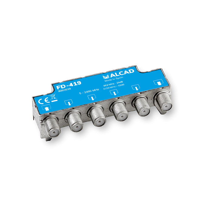 Derivador fi de 4 salidas, 24 db, compensado alcad fd-419