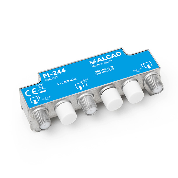 Distribuidor fi de 2 salidas con paso de corriente alcad fi-244