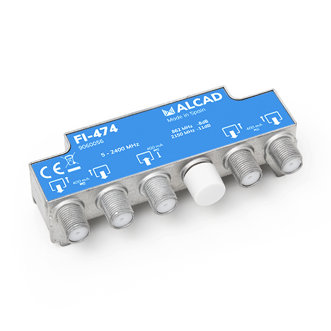 Distribuidor fi de 4 salidas con paso de corriente alcad fi-474