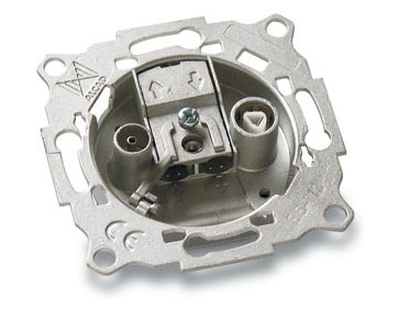 Base de toma inductiva tv-r/sat con paso de corriente alcad bs-113