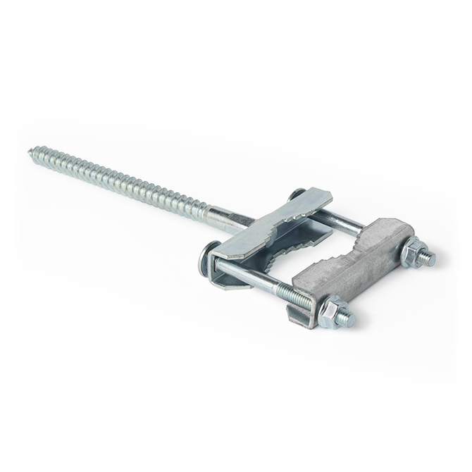 Brida con tirafondo para mástil, ø 30-50 mm alcad tir-001